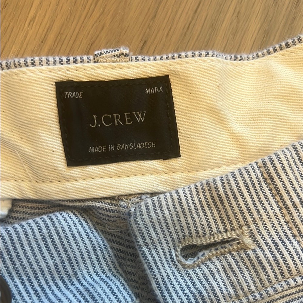 J.Crew Blue and White Striped Trousers